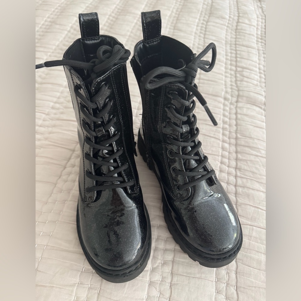 Size 2 - Black “Patent Leather” Girl’s Boots